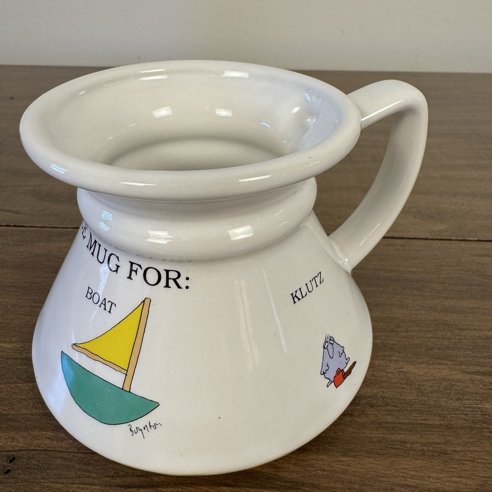 Vtg "Mug for: Klutz Car Truck Boat" No Spill Mug, RPP Inc.